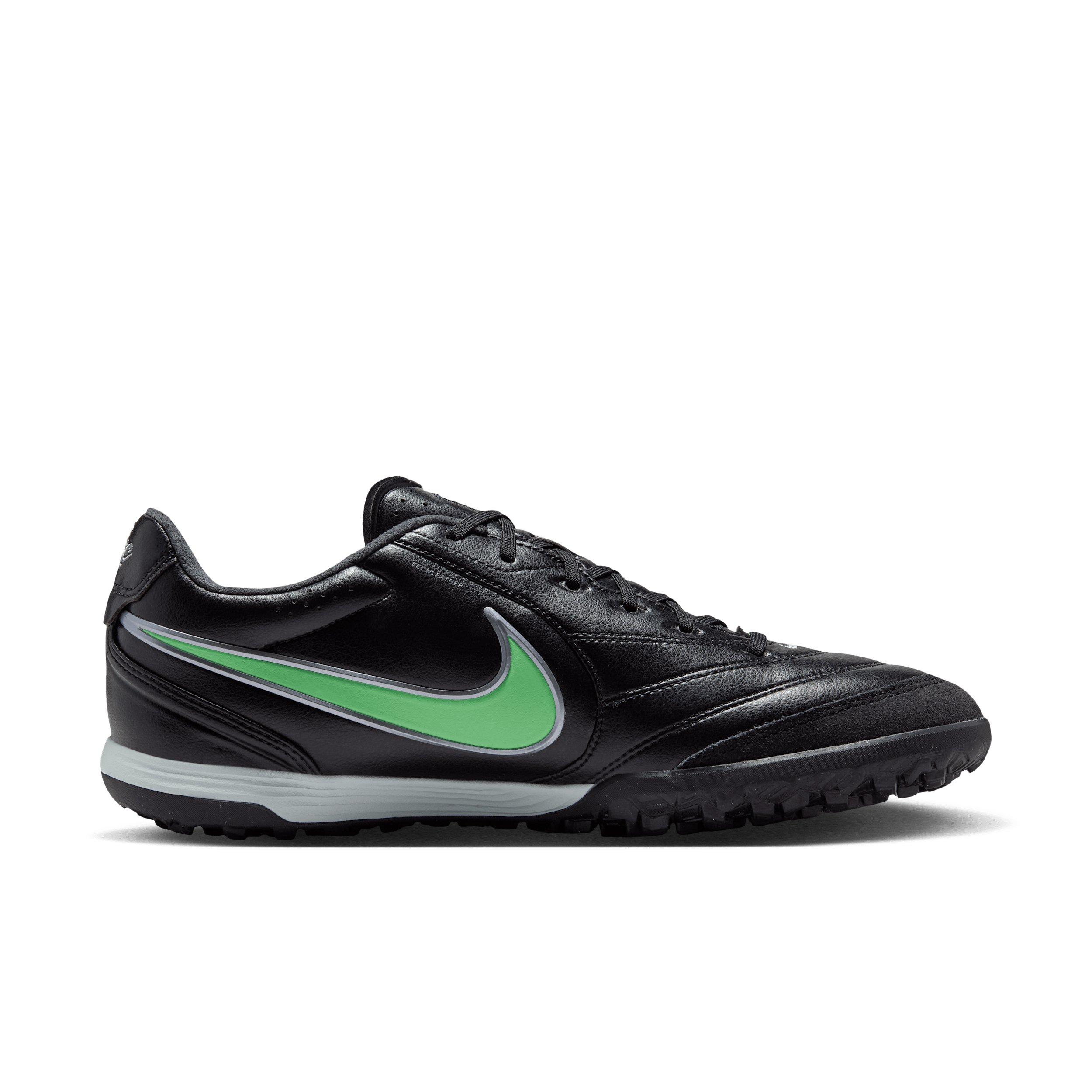Nike Tiempo Ligera Pro Turf "Black/Black/Illusion Green" Men's Soccer Shoe - BLACK/BLACK/GREEN